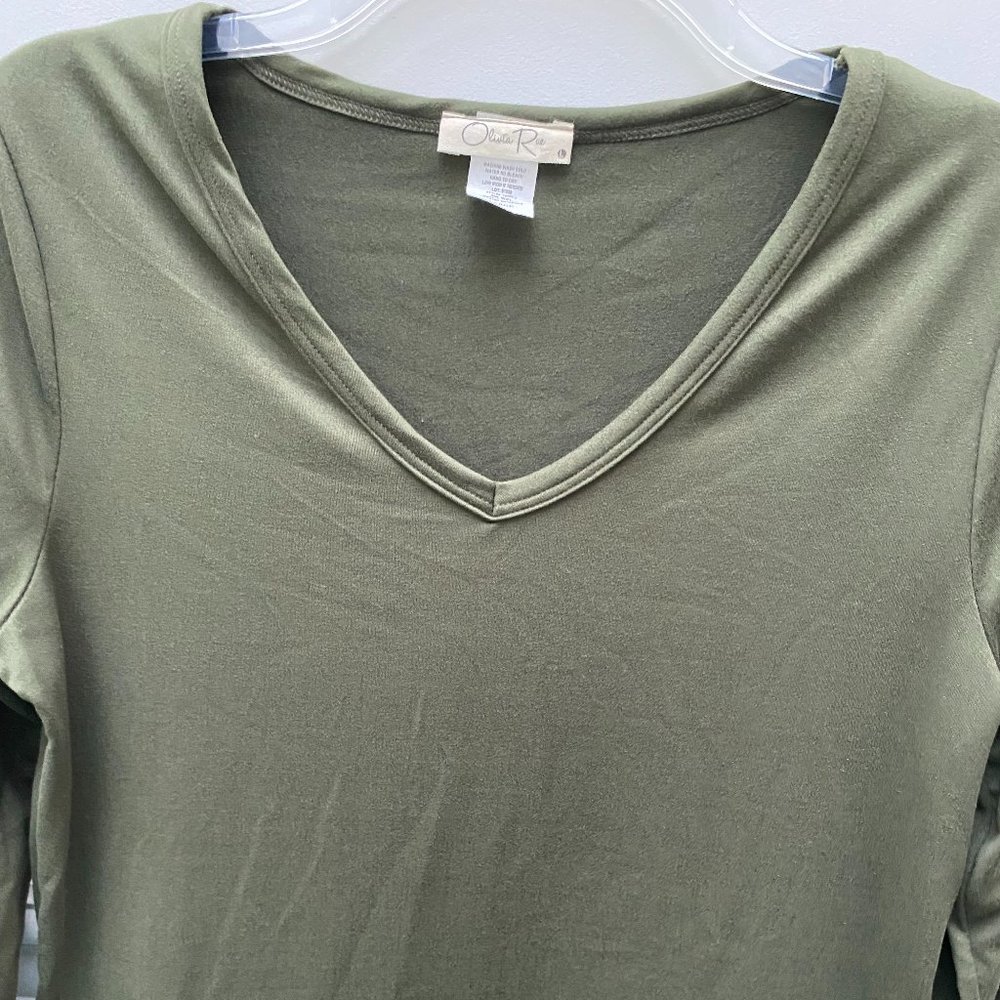 Olivia Rae Green Crop top size Large - Picture 7 of 9